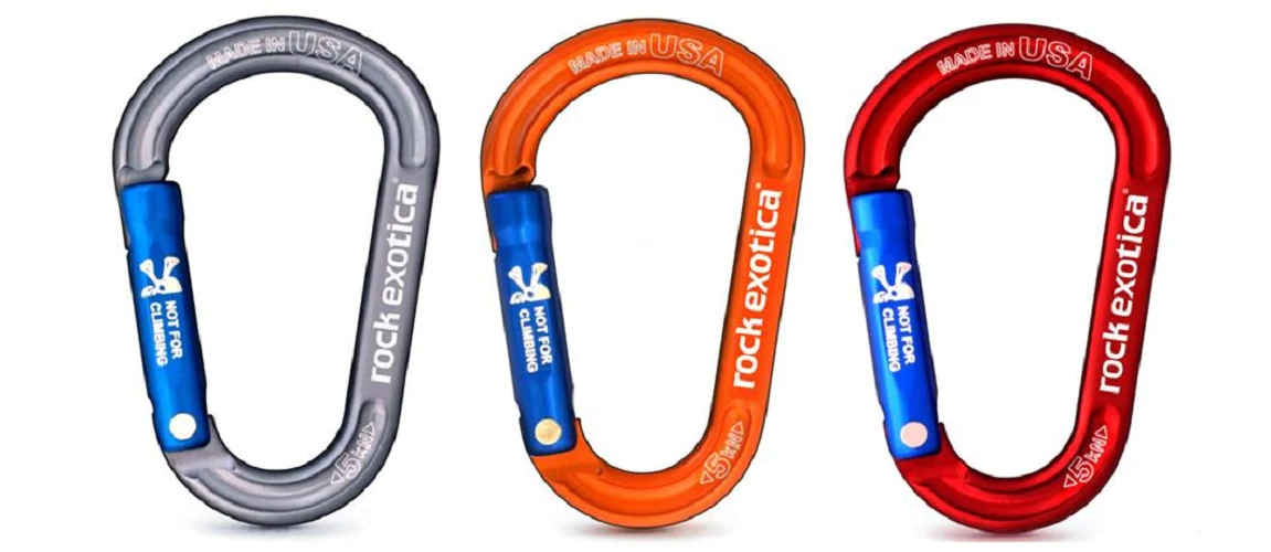 High - strength Rock Exotica RockX Aluminum Carabiner for Climbing