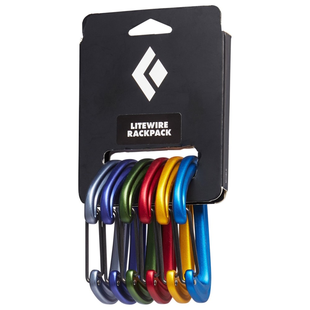 Black Diamond Litewire Rackpack - Ideal Wiregate Carabiner Set for Traditional Climbing
