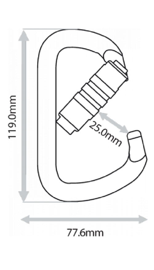 Zero Aion High - Quality Triple - Locked D - Shaped Carabiner for Various Applications