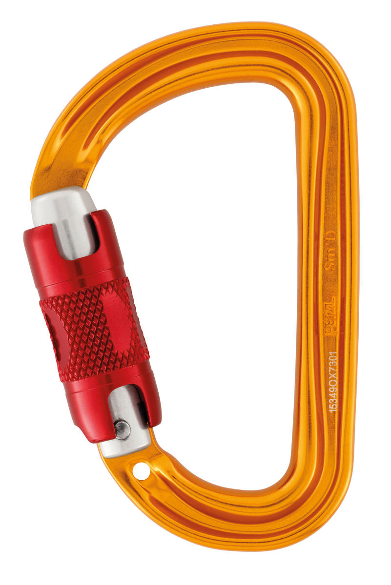 Petzl Twist Lock D-Shaped Lightweight and Compact Climbing Carabiner for Various Uses