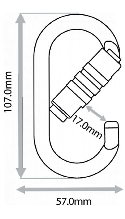 High - Quality Zero Ox Oval Screw Gate Carabiner for Various Applications