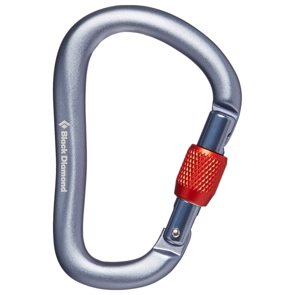 Large-sized Black Diamond Rocklock Screwgate Carabiner for Belaying and Rappelling