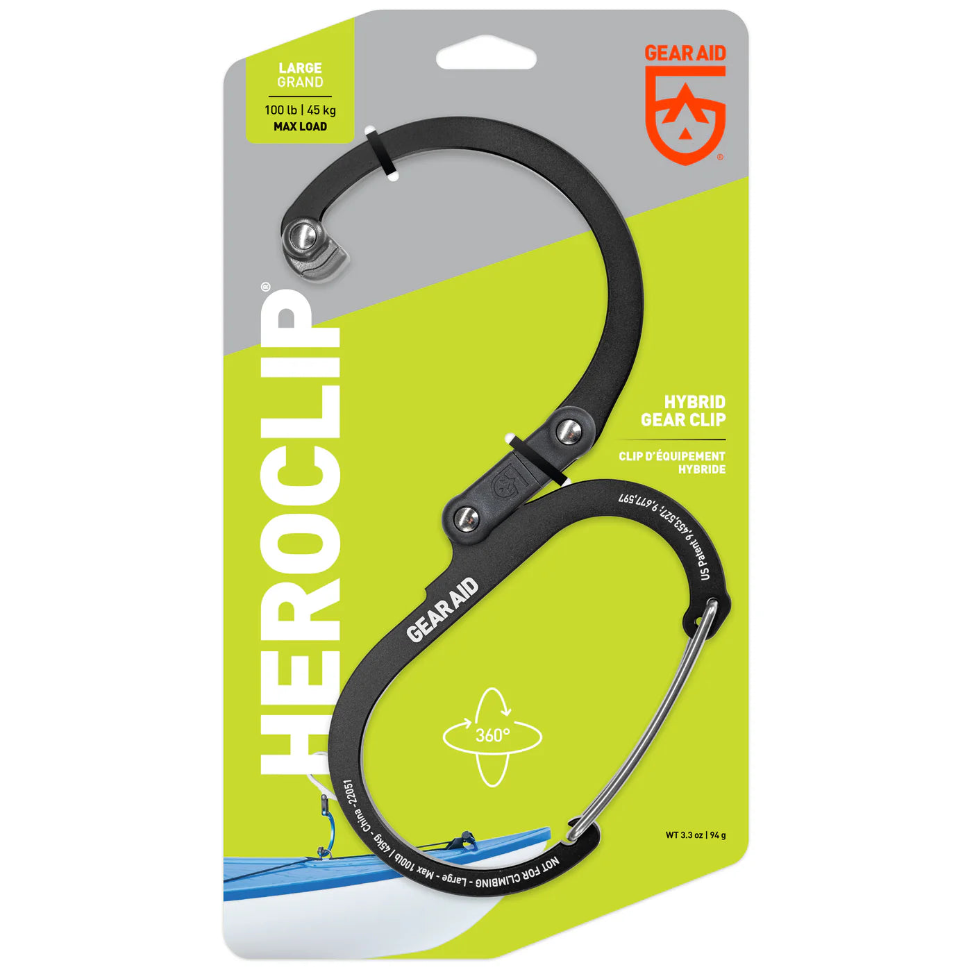 Large-Sized Gear Aid Heroclip for Heavy-Duty Gear Up to 100lbs
